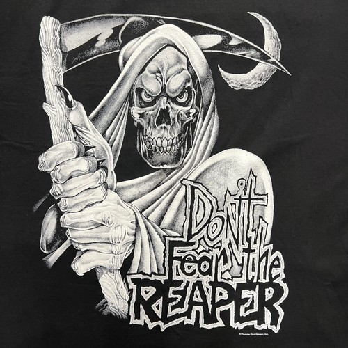 Vintage Y2K Thunder Sportswear Dont Fear The Reaper Shirt XL Black Tennessee - Picture 2 of 9