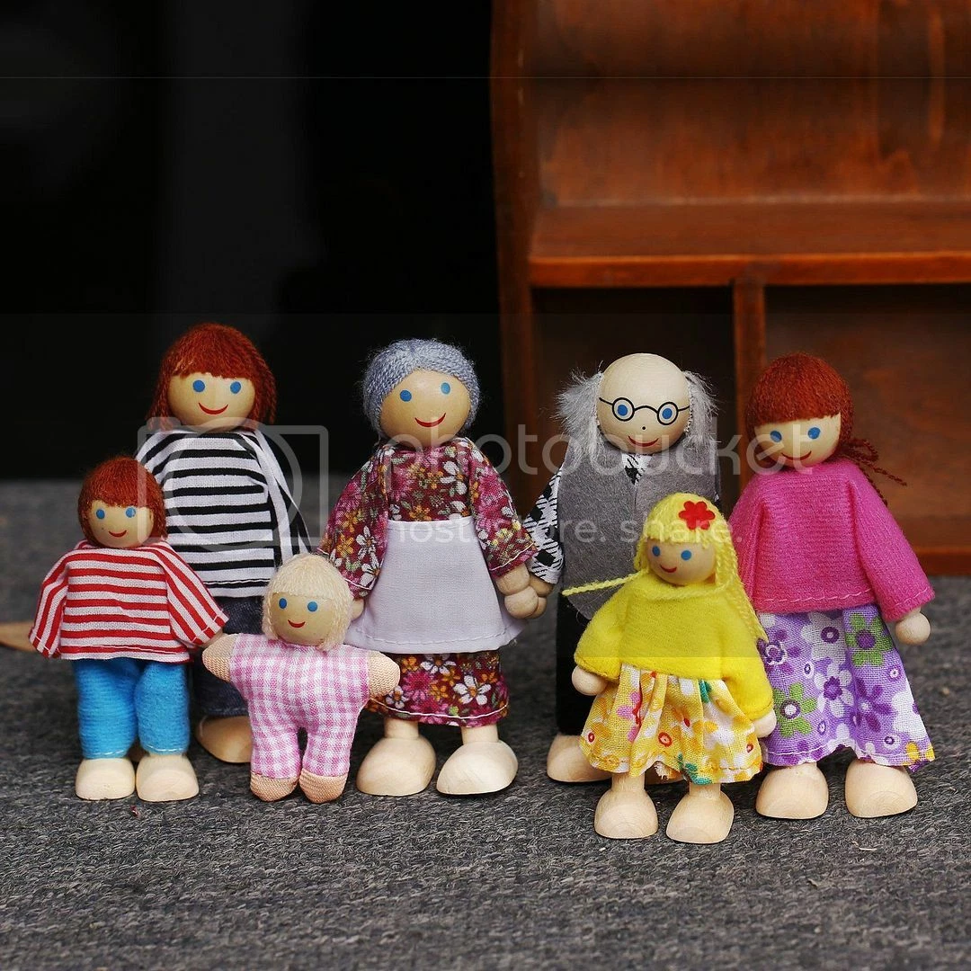 Wooden figures sales for dolls house
