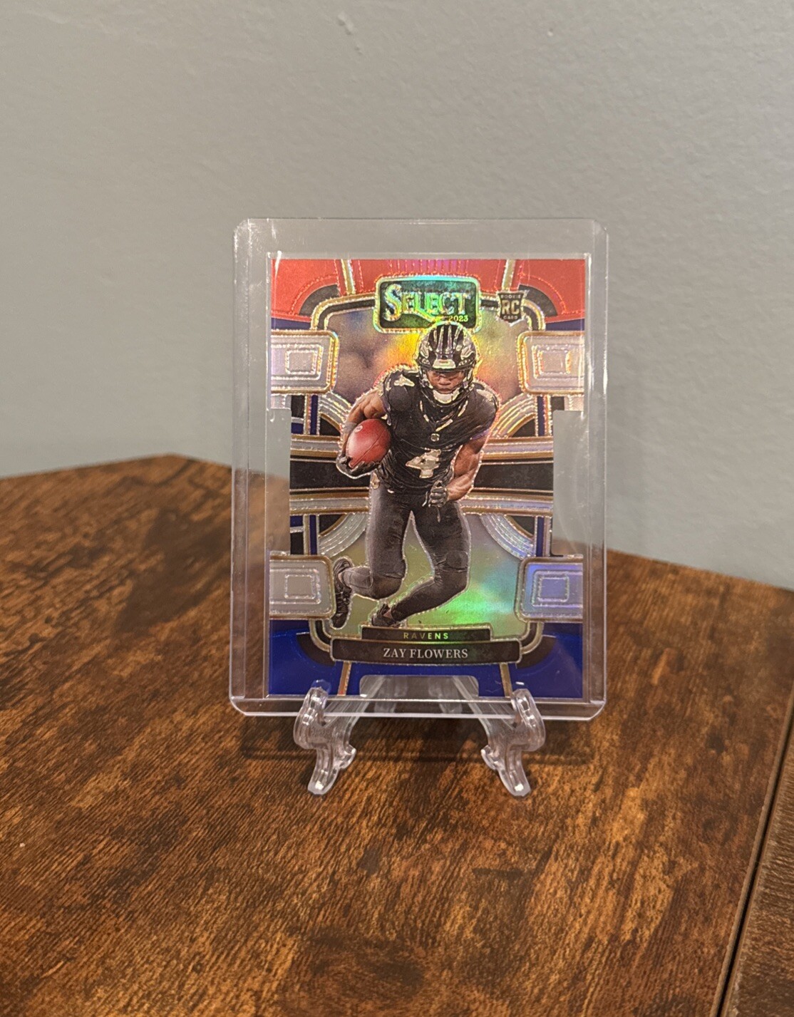 2023 Panini Select - Concourse Red & Blue Prizm Die-Cut #8 Zay Flowers (RC)