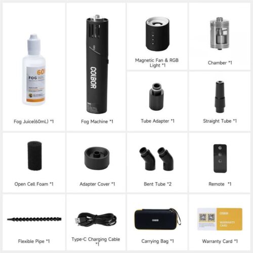 COLBOR CF5 Fog Smoke Machine 40W Foldable 60° W/ Remote Control for Photography - Picture 2 of 12