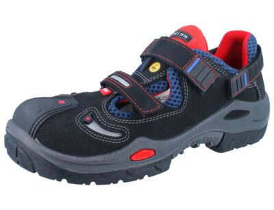 EJENDALS JALAS Challenger Respiro S1 SRB Mens Work Shoes Sandals Black/Red