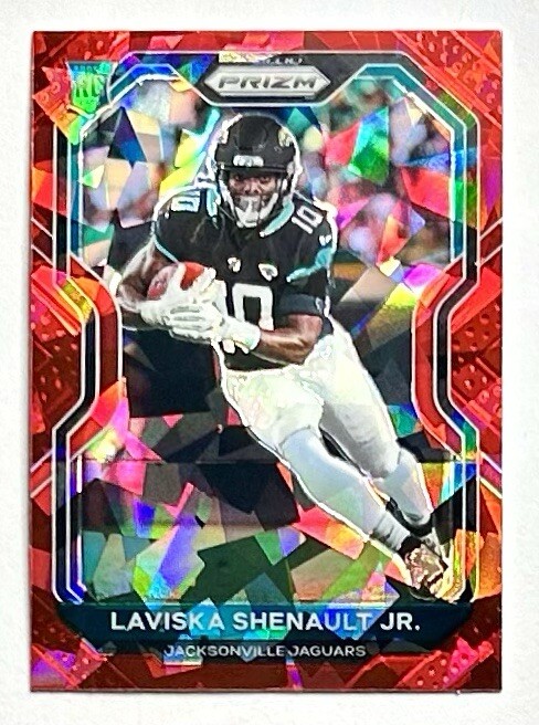 2020 Prizm Laviska Shenault Red Cracked Ice Rookie Refractor SP RC #350 Seahawks