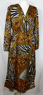 WUNDERSCHÖNES Kleid Leoparden + Zebra + Schlangen Muster Modern Größe 40/42 TOP! - Bild 1 von 4