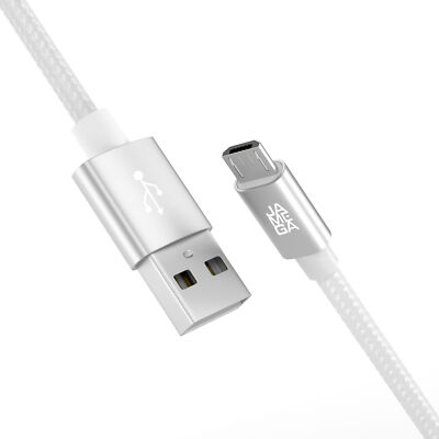 3m micro USB Datenkabel Ladekabel für Samsung, Huawei. Xiaomi, uvm. - WEIß