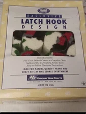 VINTAGE LATCH HOOK RUG KIT PIANO KEYS  NATIONAL YARN CRAFTS  20 X 27 NOS