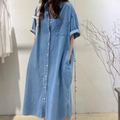 sachin and babi light blue dress Women Plus Size Maxi Dress V Neck Summer Dress Short Sleeve Dress High  Waist Casual Dress with Belt main image 0