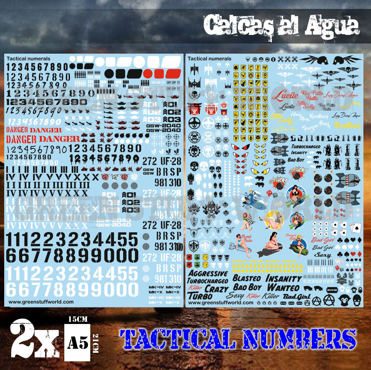 CALCAS AL AGUA - Numeros Tacticos y Pinups - diorama miniaturas figuras