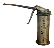 VINTAGE CRAFTSMAN TRIGGER PUMP OIL CAN USA Oiler Gray Metal