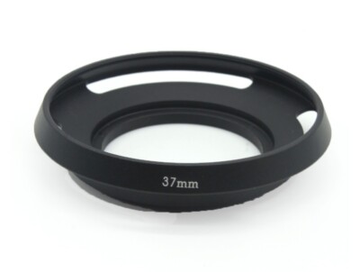 37 mm schwarze Belüftungshaube für Olympus 14-42 EZ Maske EP5 EPL7 EM10 II - UK-VERKÄUFER