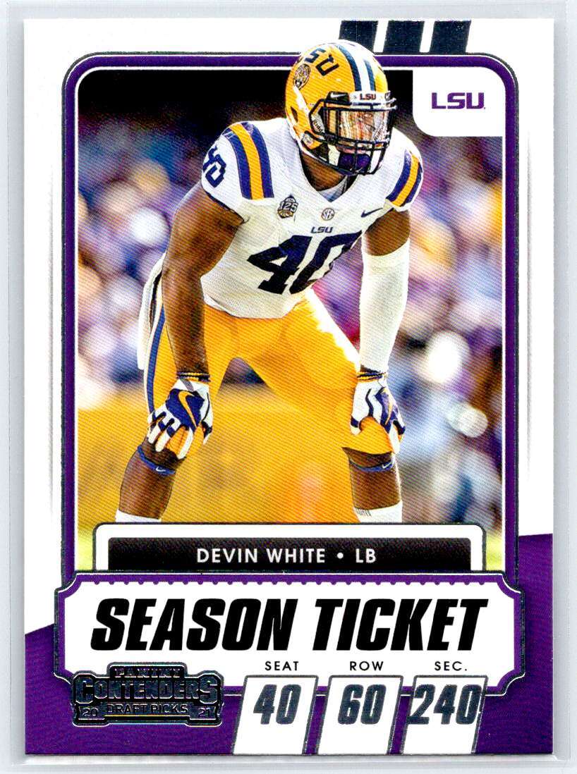 2021 Panini Contenders Draft Picks #83 Devin White