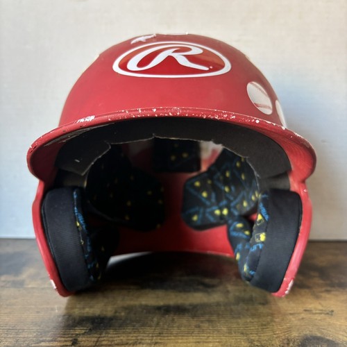 Rawlings R16J-R1 Flat Red & White Batting Helmet Youth 6 3/8 - 7 1/8 - Picture 2 of 14