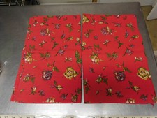 RALPH LAUREN-"MUSE" TRUE RED PAIR OF STANDARD PILLOWCASES-VINTAGE PATTERN