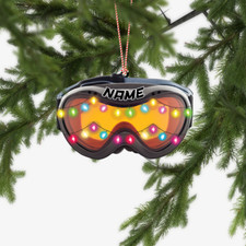 Personalized Skiing Christmas Ornament, Skiing Xmas Ornament, Skier Ornament
