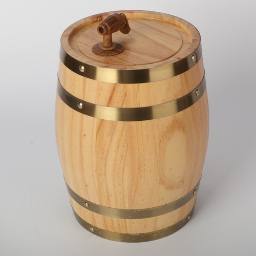 Kitchen Wooden Wine Barrel Whiskey Rum Dispenser Home-Brewed Storage Barrels - Picture 15 of 18
