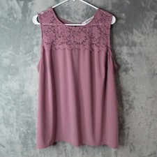 LILY WHITE Shirt Womens 2X Purple Sleeveless ...