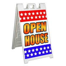 OPEN HOUSE Signicade 24x36 Aframe Sidewalk Sign Banner Decal REAL ESTATE