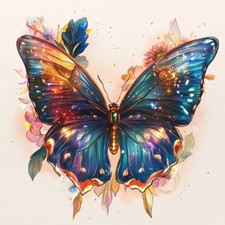 Wall Decal Sticker Magic Butterfly Wall Sticker 18X18cm Large
