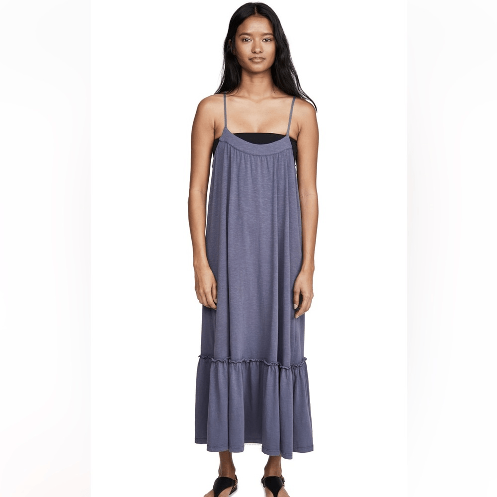 sundry tiered maxi dress Women's Size 1 (small) Sundry Black Racerback Tiered Maxi Dress