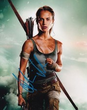 ALICIA VIKANDER signed autograph 20x25cm TOMB RAIDER in person autograph ACOA