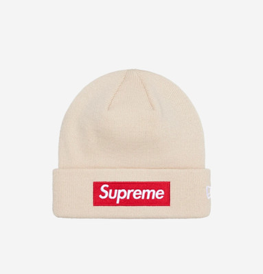Supreme New Era Box Logo Beanie Stone - 24FW (100% Authentic)