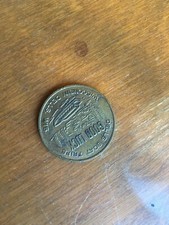 VINTAGE WISCONSIN DELLS GOOD LUCK SOUVENIR TOURIST TOKEN ~ BOAT TRIPS STAND ROCK