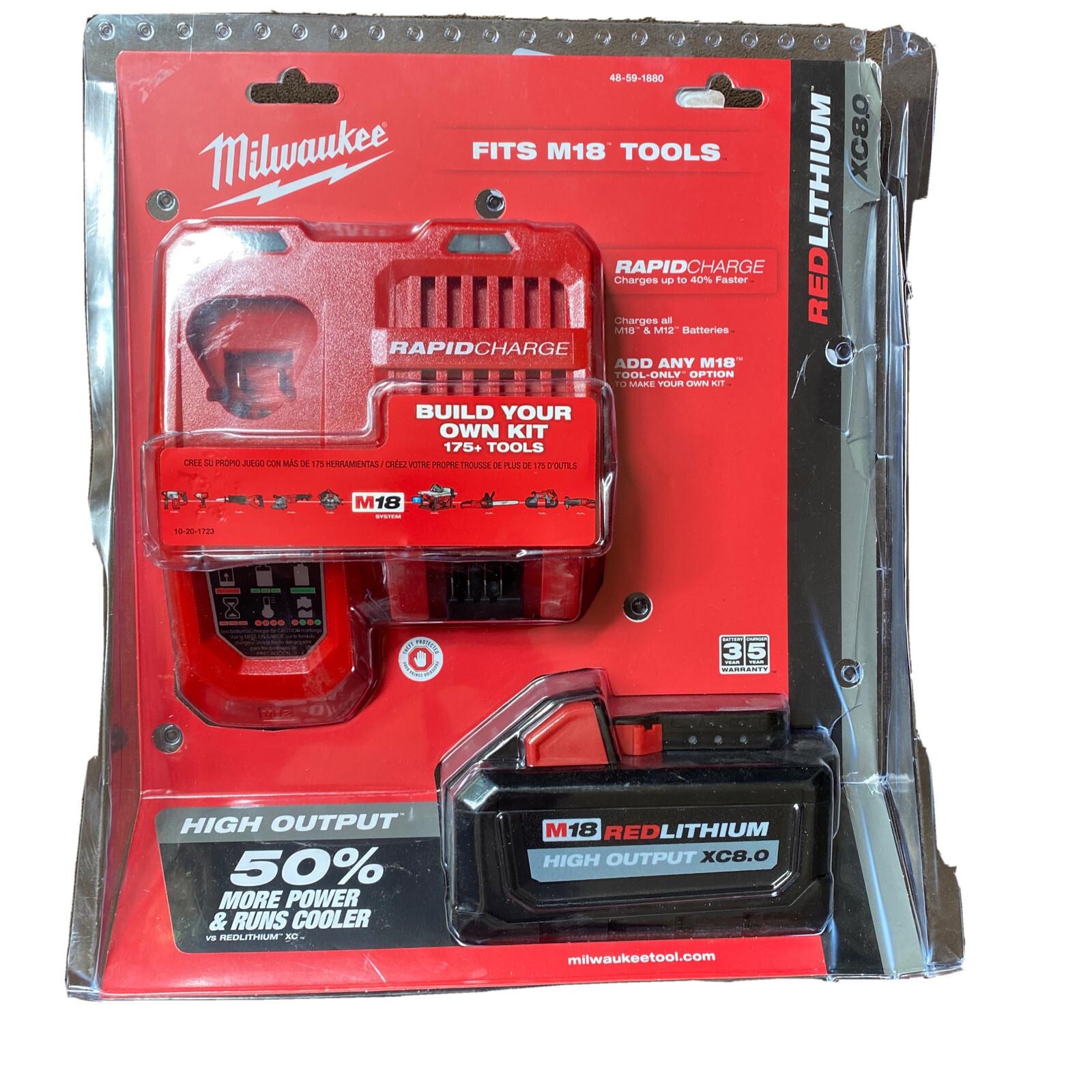 Milwaukee M18 Redlithium High Output XC8.0 Starter Kit (48591880