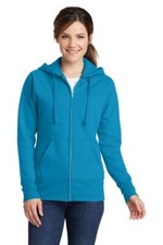 Port Company Ladies Core Fleece Full-Zip Hooded Sweatshirt