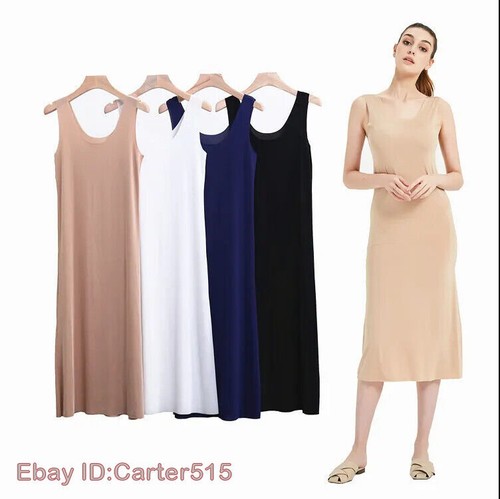 Women Full Slip Under Dress Slips Undergarment Nightwear Sleeveless Nightgowns