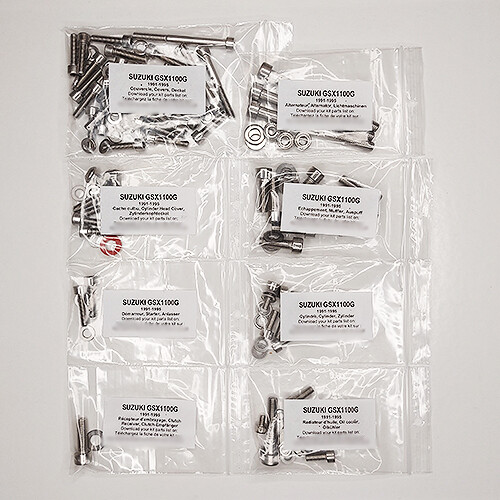 Vis moteur bloquées Suzuki GSX 1100 G solution kit allen inox