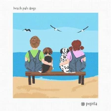 Beach Pals Dogs Needlepoint Kit or Canvas