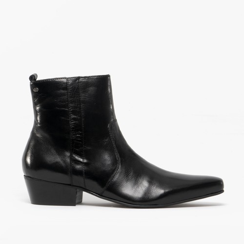 Club Cubano Olivier Mens Leather Winklepicker Boots Black UK 8