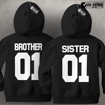 Sister 01 Broher 01 Kids Jumper Deluxe Kids Best Friends Best Friend Hoodie