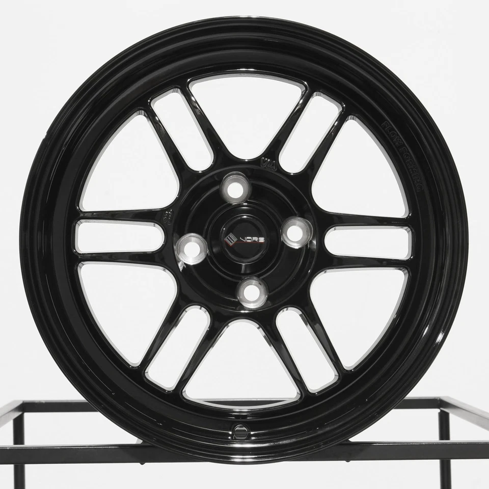 15x7 Black Wheels Vors LT01 4x100 40 (Set of 4) 73.1 - Image 3 of 4