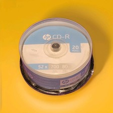 HP-20pk 52x 700 MB / 80 Mins CD-R-20 Pk Spindle Blank CDs New Sealed