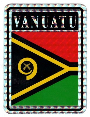 Vanuatu Country Flag Reflective Decal Bumper Sticker DC-250