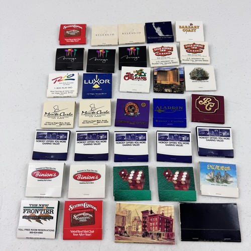 Las Vegas & Nevada Casino Matchbooks Matches Vintage Lot of 33 Unstruck Books