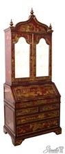 L71325: MAITLAND-SMITH Chinoiserie Decorated Secretary Desk Cabinet