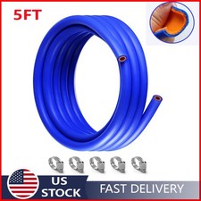 Manguera de calefacción de silicona azul ID de 5 pies 5/8" 16 mm refrigerante de radiador con abrazaderas para Ford