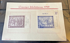 Sondermarken Leipziger Messe 1948, 16+9 Pf und 50+25 Pf. o.r. Bogenecke RWZ