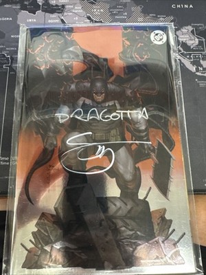 ABSOLUTE BATMAN #1 2X SIGNED BY SNYDER DRAGOTTA 10TH PRINT INHYUK LEE FOIL W/COA