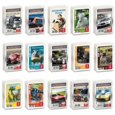 Quartett Spiel TOP ASS Kartenspiel Tiere Autos Schiffe Landmaschinen Flugzeuge 