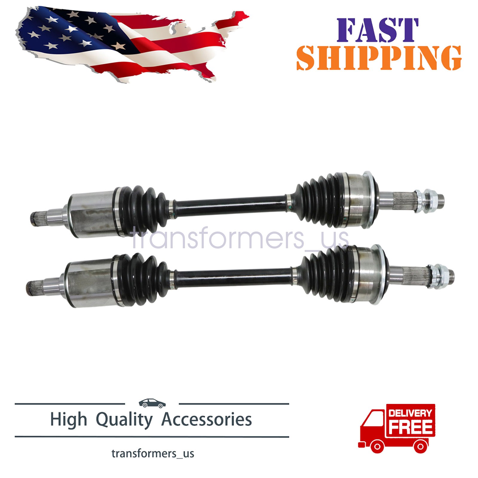 4WD Fits 2000 2001-2006 Toyota Tundra Sequoia 3.4L 4.7L 2x Front CV Axle Shaft