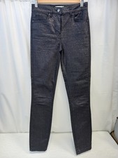 ❤️ Coast Friday Black Shimmer Skinny Jeans Size 6 Vgc