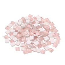 Micro Glass Tiny Mini Mosaic Tile for DIY Mist Pink Pack of 200