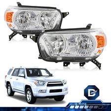 Pair For Toyota 4runner 2010-2013 Headlight Halogen Chrome Clear Lens Headlamps Pair For Toyota 4runner 2010-2013 Headlight Halogen Chrome Clear Lens Headlamps
