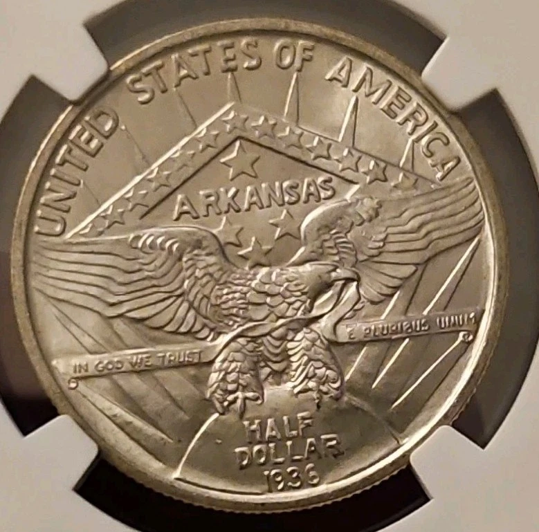 1936 ROBINSON COMMEMORATIVE HALF DOLLAR NGC CERTIFIED MS--66 - Image 4 of 4