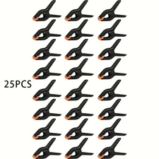 25 Pack Plastic Spring Clamps for Crafts Backdrops Clips Woodworking