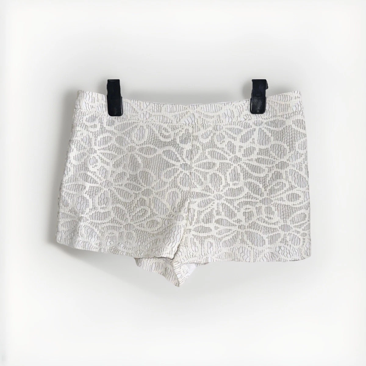 Short Topshop Femme Taille 10 (UK) - Crème - 100% Viscose - Style Paperbag