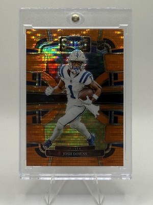 2023 Select Neon Orange Pulsar Prizm #44 Josh Downs Colts RC Rookie 5/7