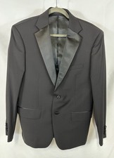 Calvin Klein Men  s Slim Fit Black Tuxedo Jacket Size 40 Short Lined EUC